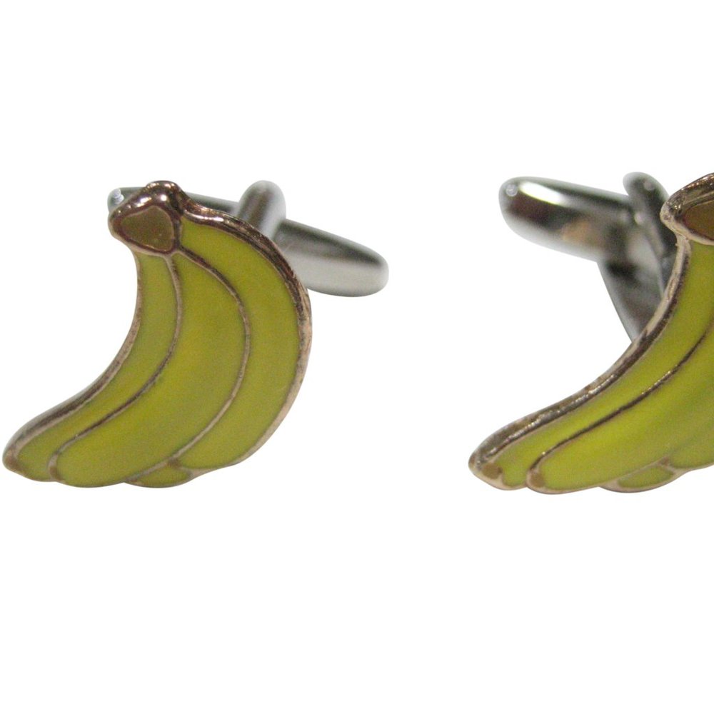 Yellow Bunch Of Banana Fruits Cufflinks